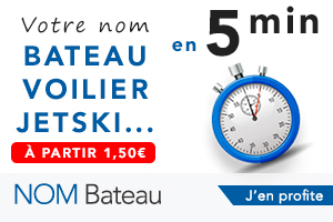 lettre adhésif personnalisable pour bateau